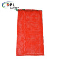 Bright Red Color Packing Onion Tubular Plastic PP Leno Mesh Potato Bag